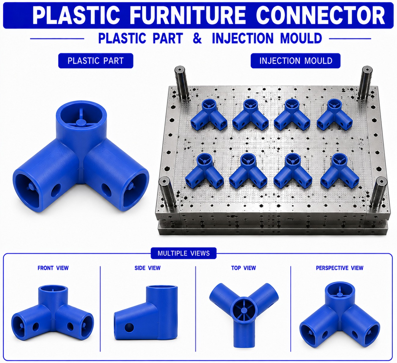 Plastic Furniture Connector Mould and Moulding Service